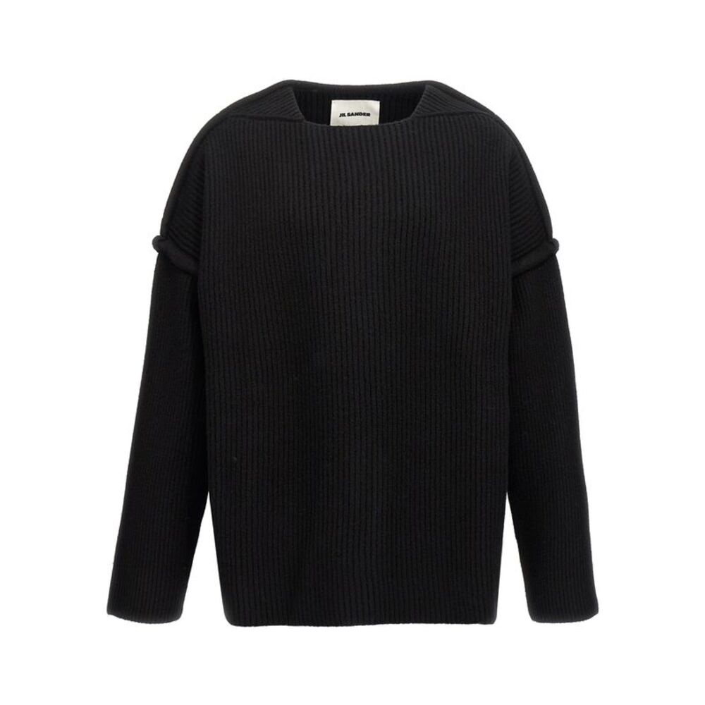 Jil Sander Black Wool Men's Cardigan
